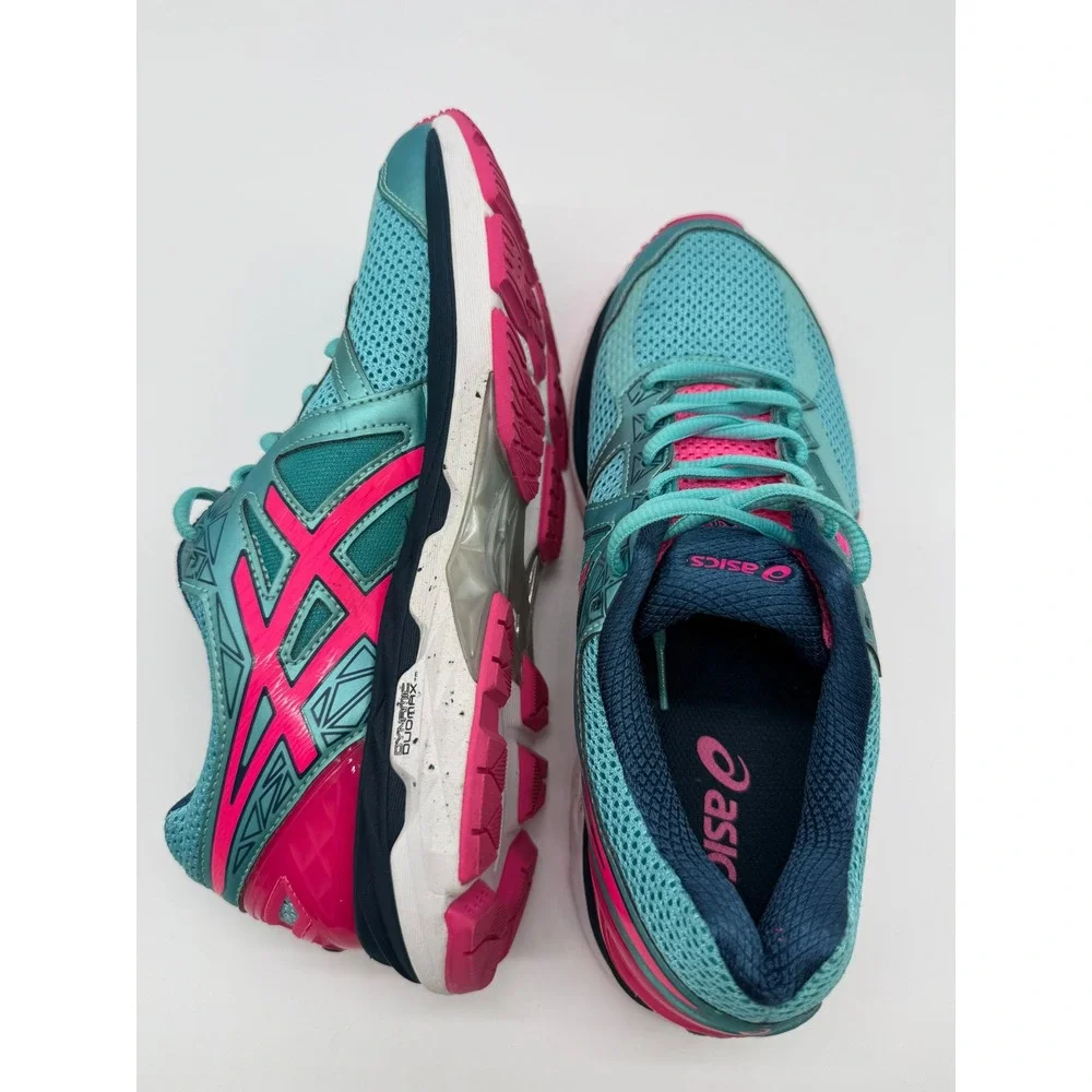 ASICS GT-2000 4 Running Shoes Womens 8.5 Turquoise Pink Stability T656N EUC